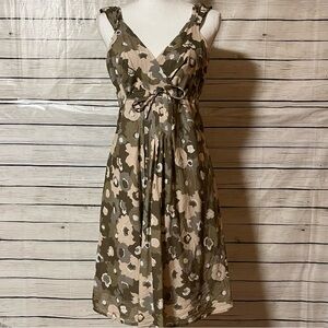 Patagonia Water Girl Badoo Brown & Tan Flower Print Tank Dress